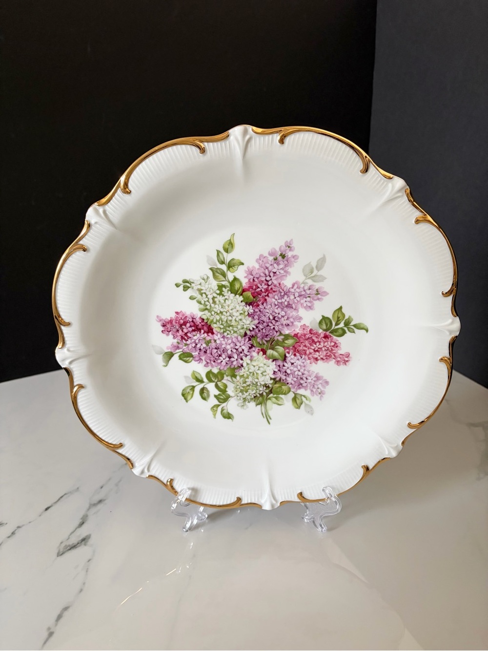 Lilac Time Cake Plate or Serving Platter by Schumann